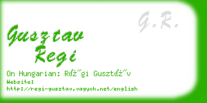 gusztav regi business card